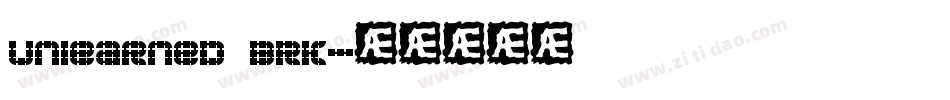 Unlearned BRK字体转换
